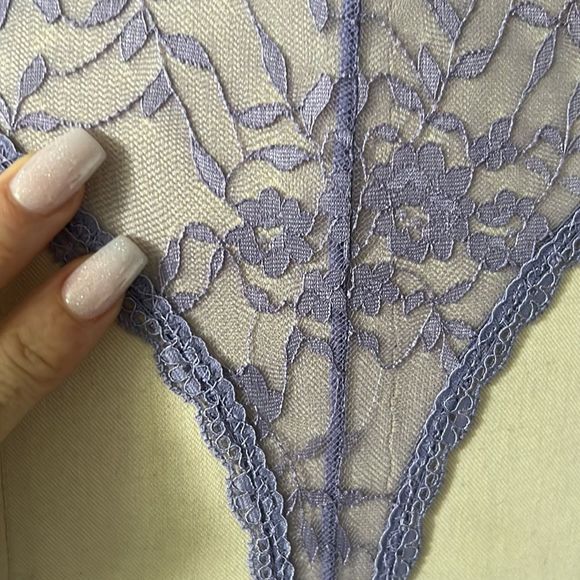 Forever 21 Teddy Lace lilac Lingerie bodysuit Sz-Small - Picture 14 of 14